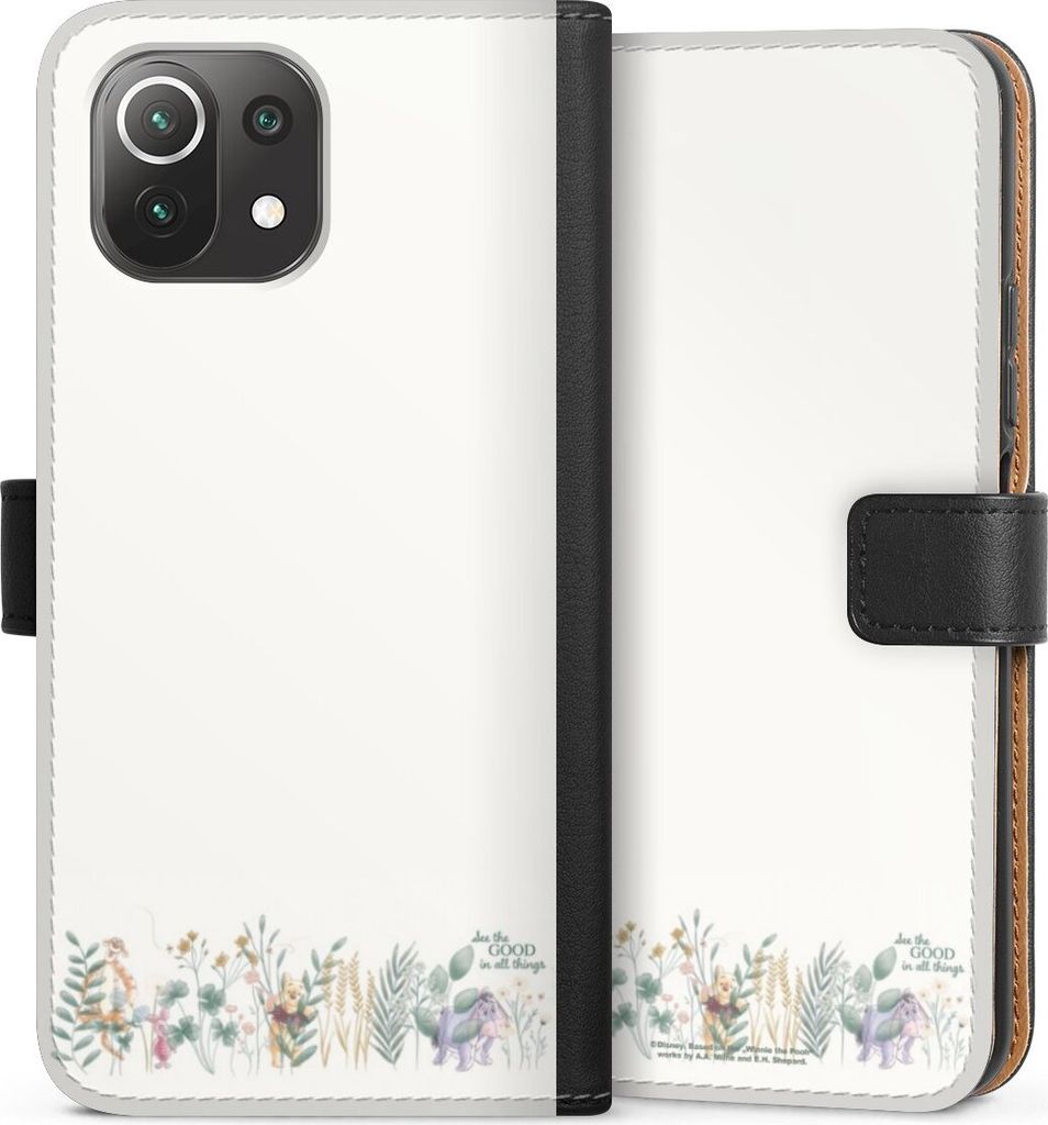 DeinDesign Klapphülle für Xiaomi Mi 11 Lite Handytasche Lederhülle Tasche Disney Winnie Puuh Eukalyptus