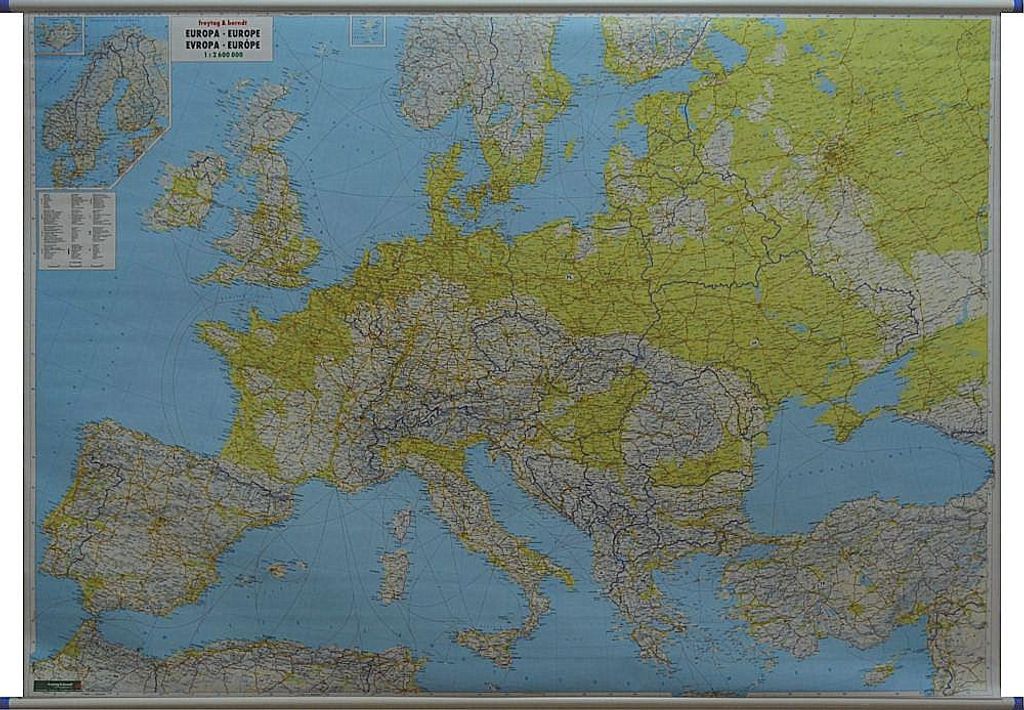 Europa physische Wandkarte 1:2 600 000