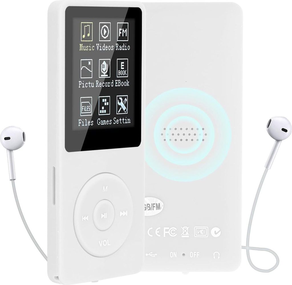 16GB MP3-Player Musik-Player mit HiFi-Sound 1,8 Zoll 64GB Produktbild 