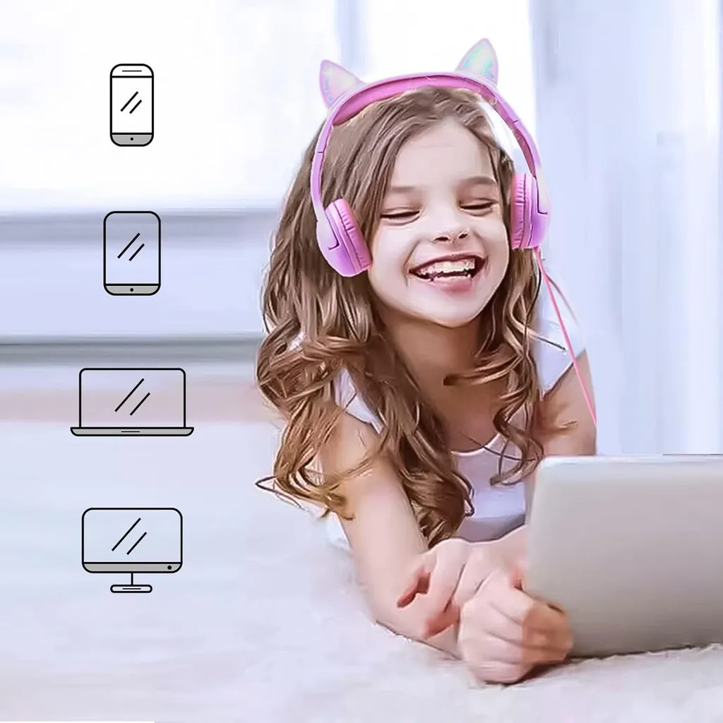 Cuffie Per Aula Con Microfono - Confezione Da 10 Pezzi Colorate, Jack 3,5 Mm, Morbidi Cuscinetti, Stereo, Per Scuola, E-Learning, Riunioni E Chiamate