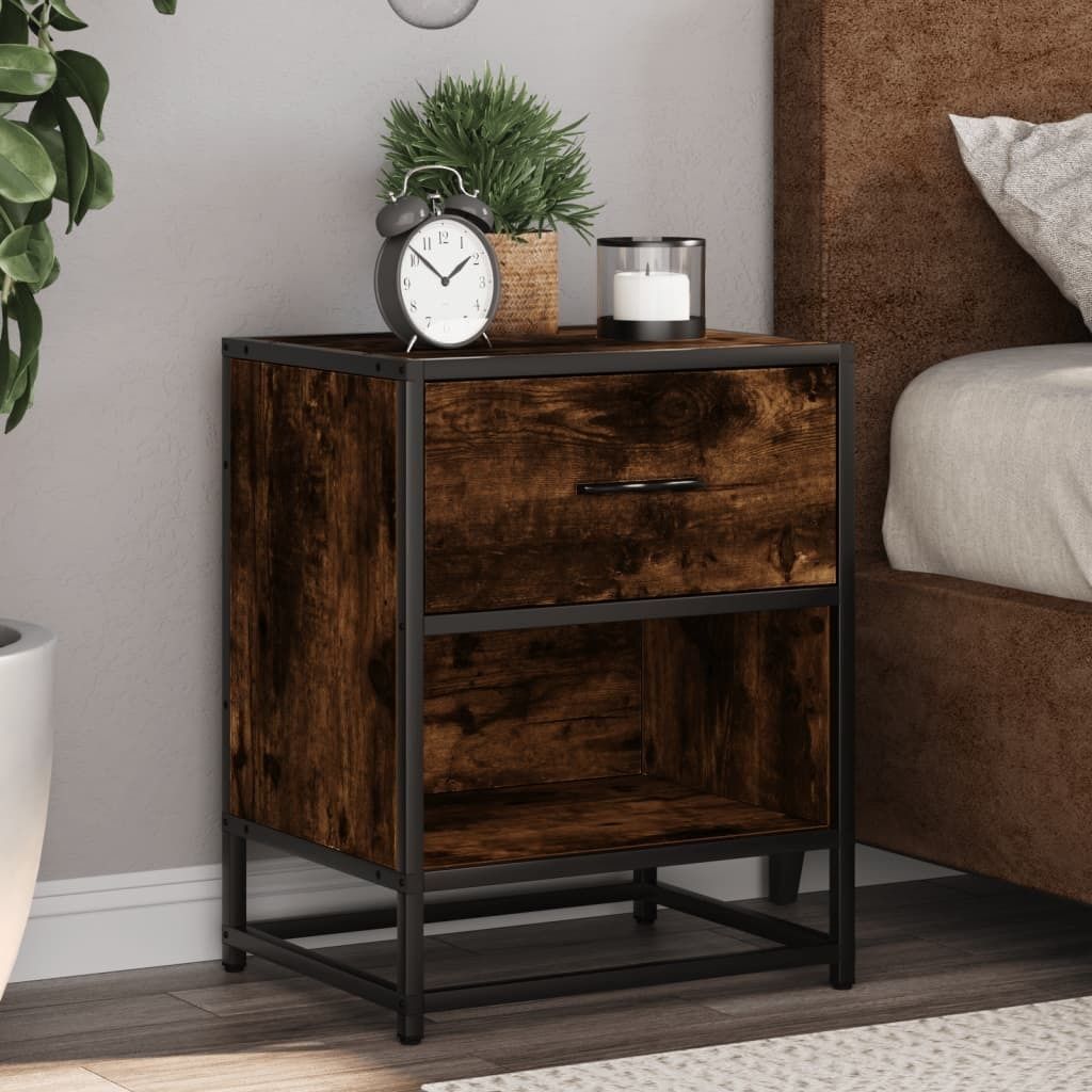 Maison Exclusive - Nachttisch Räuchereiche 40x31x50 cm Holzwerkstoff