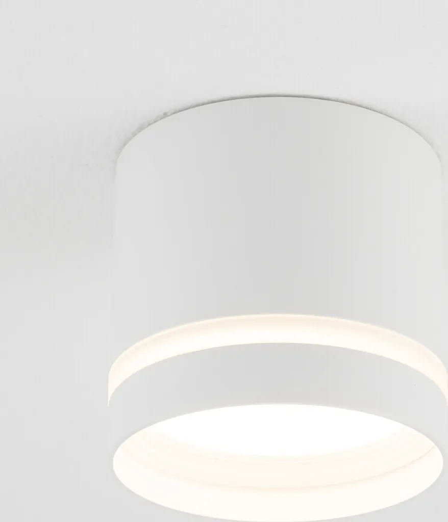 Spot de plafond en métal blanc CRES design compact IP20 8,3x8,5x8,5cm