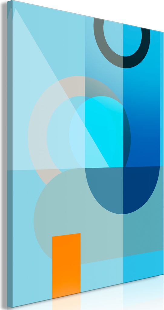 Vlies Leinwandbild - Blue Surface (1 Part) Vertical 40x60 cm Abstrakt a-A-0578-b-a