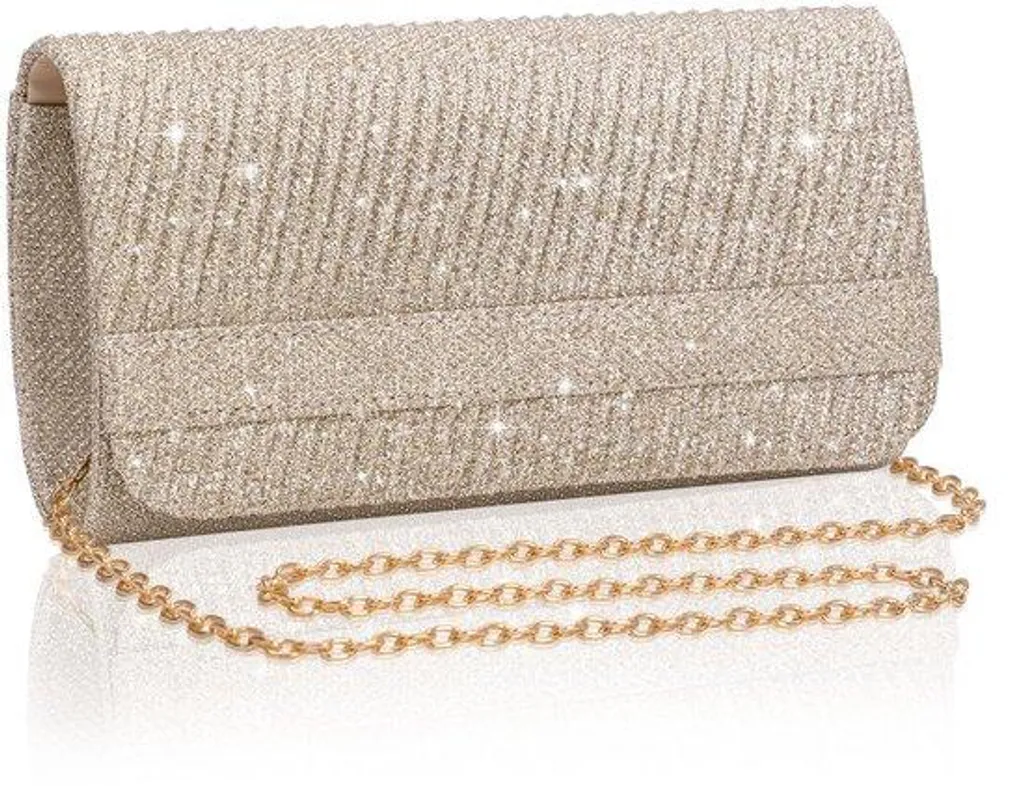Petit sac de cérémonie rose doré pour mariage et cocktail à paillettes