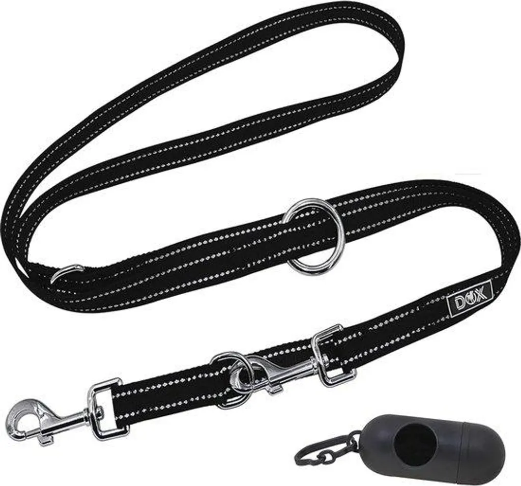 Laisse pour chien réfléchissante en nylon 2m réglable 3 positions