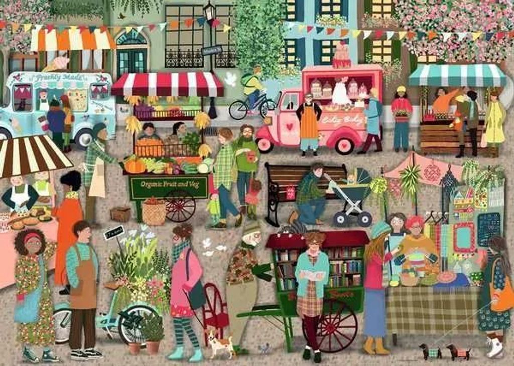 Ravensburger - Puzzle Street Market - 1000 dielov