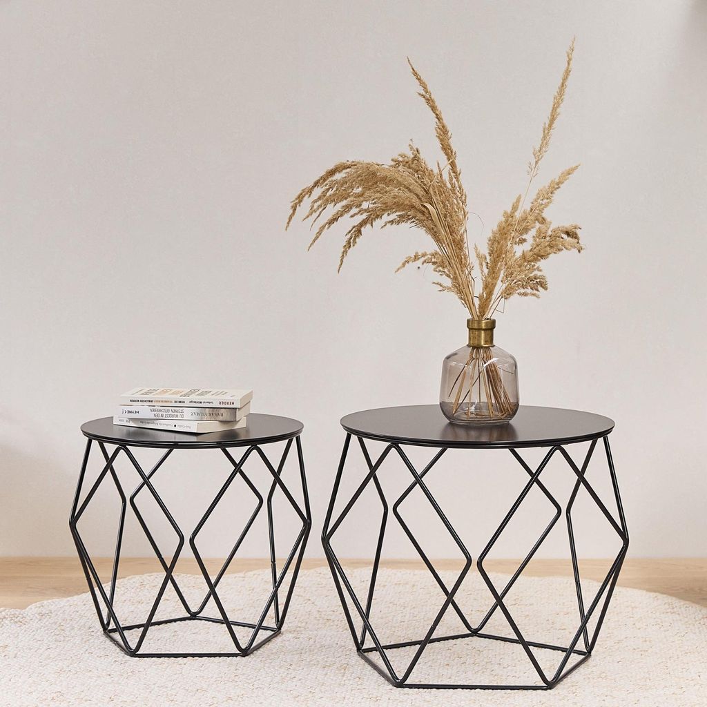 Couchtisch Sanna Metallplatte - 2er Set