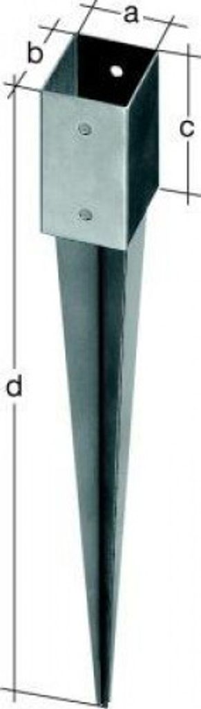 Bodenhülse 71 x 750 x 2 mm Einschlagbodenhülse Einschlaghülse Pfostenträger verzinkt 2,0 mm