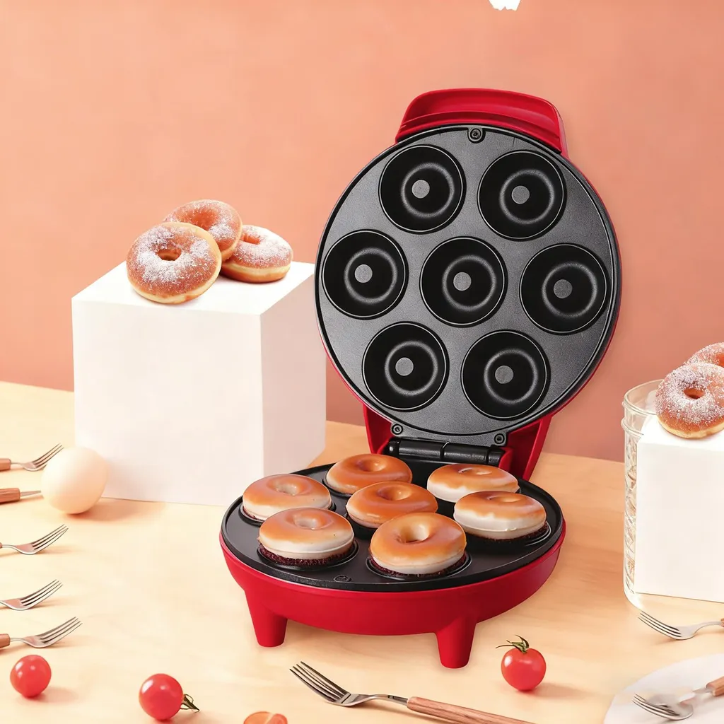 Appareil à Donuts Électrique AIORBER Blanc avec Cuisson Double Face