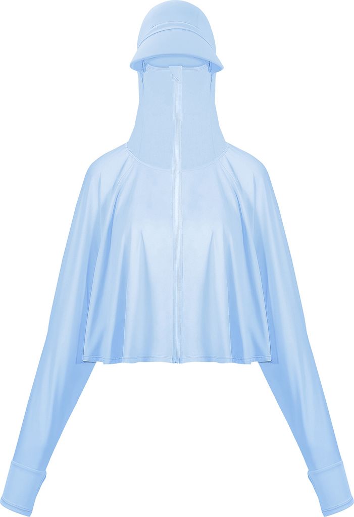 Sonnenschutzkleidung, Sommer-Eisseide-Langarm, Sonnenschutz-Hoodie, Outdoor-Angelkleidung, Laufende Sonnenschutzkleidung, atmungsaktiv, Größe L, ...