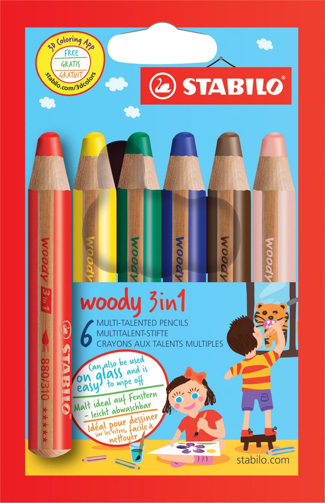 Kolorowy ołówek, akwarela i kredka woskowa - STABILO woody Zdjęcie produktu 