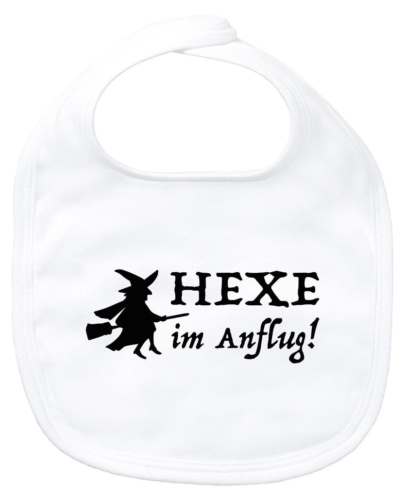 Huuraa Baby Lätzchen Hexe im Anflug White Klettverschluss  Produktbild 