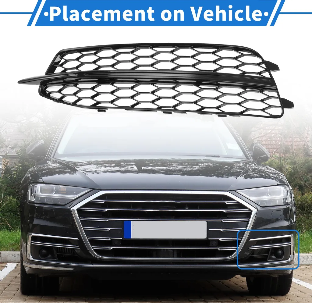Grille antibrouillard Audi A6 C7 gauche pour remplacer cache manquant - 4