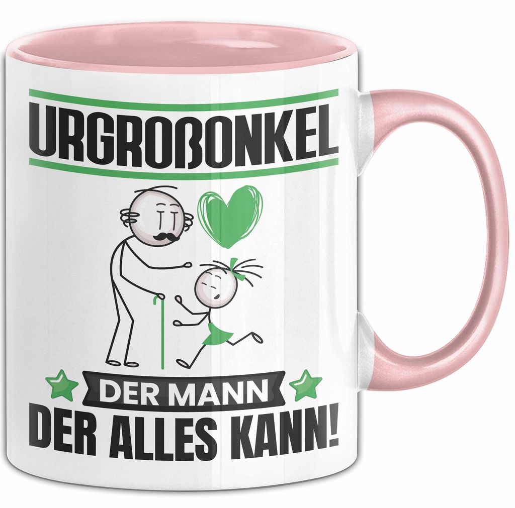 Urgroßonkel Tasse Geschenk für Urgroßonkel Der Mann Der Alles Kann Geschenkidee zum Geburtstag (Rosa)