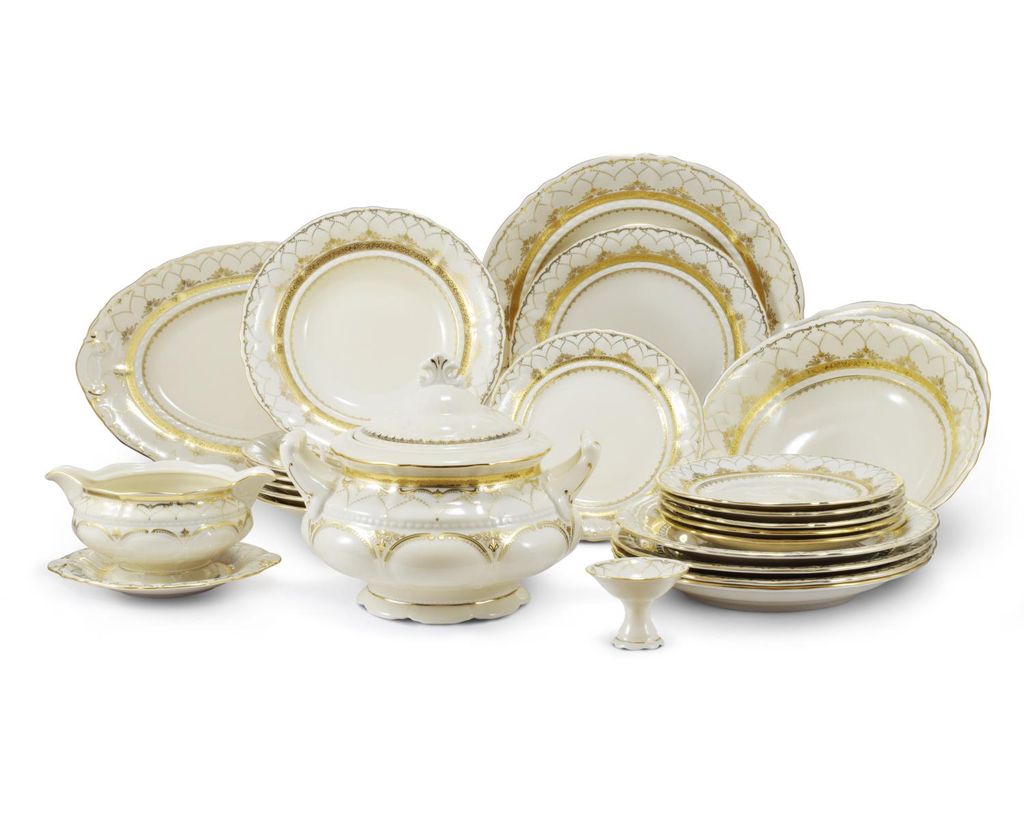 Zestaw obiadowy Sonata, czeska porcelana, kość słoniowa, Zdjęcie produktu 