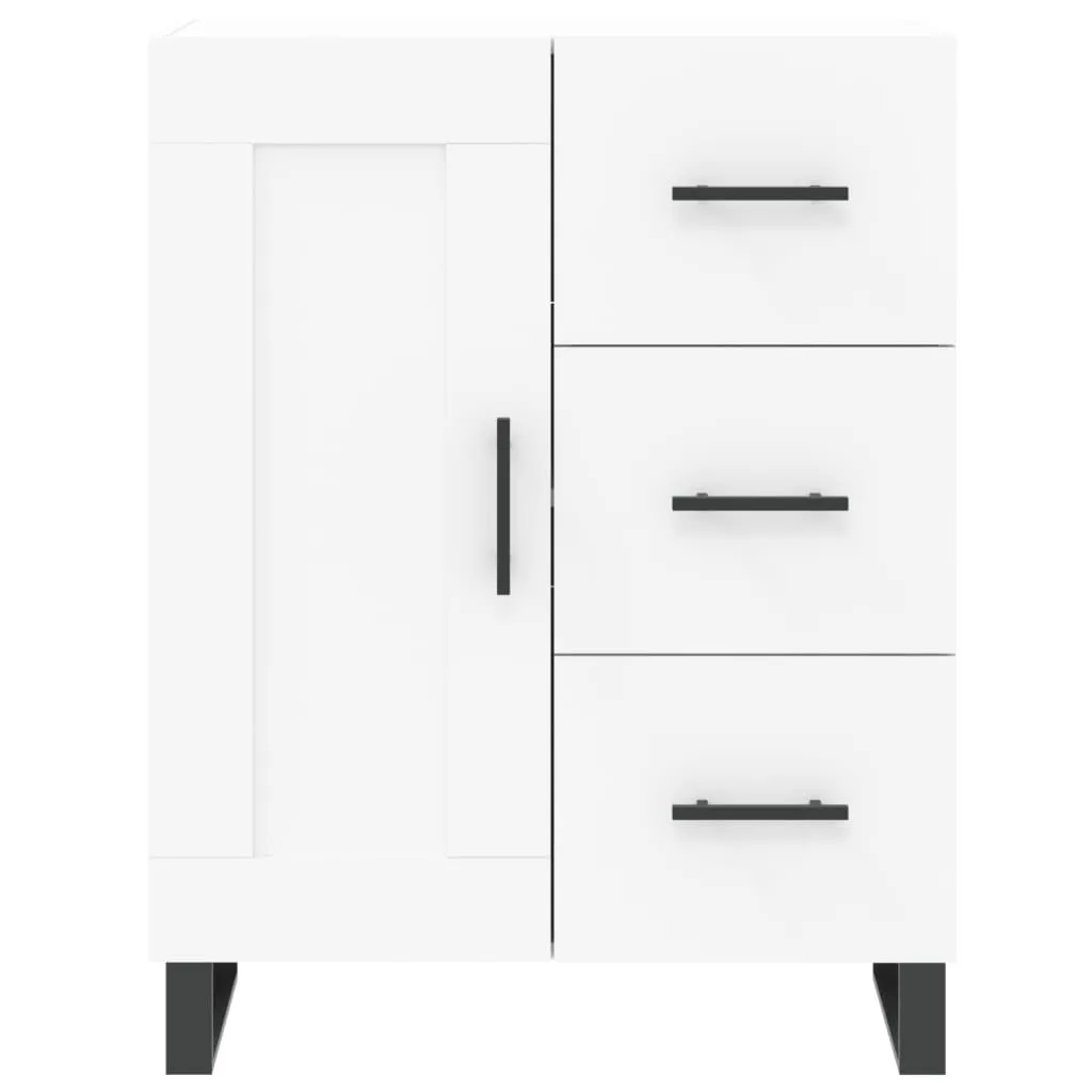 vidaXL Credenza bianca 69,5x34x90 cm Materiale a base di legno - Credenza - Credenza - Armadio - Armadio portaoggetti - 6