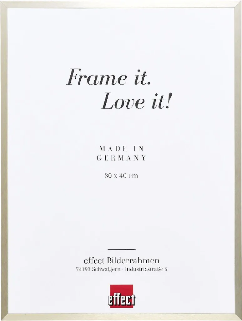 Cornice Regalo 24x30 Champagne - Alluminio Effect Serie 2 Vetro Sicuro