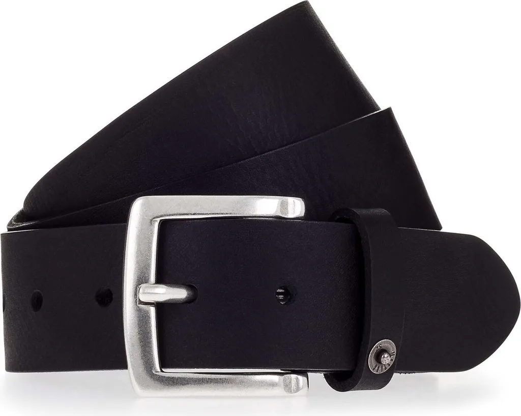 Cintura Mustang 40mm in Vera Pelle Nera W95 - Accessorio Uomo Qualità