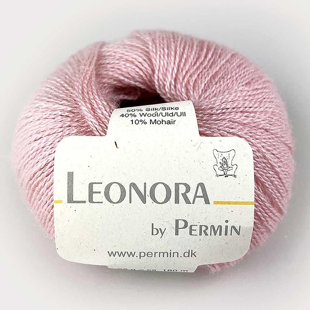 Leonora by Permin – s Garn aus Seide, Wolle und Kid-Mohair (Nr. 11 in zartem Rosa)