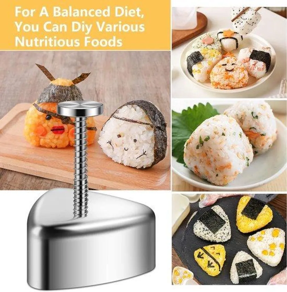 Moule à boulettes de riz et sushi triangulaire DIY - Kit Onigiri 2 pièces