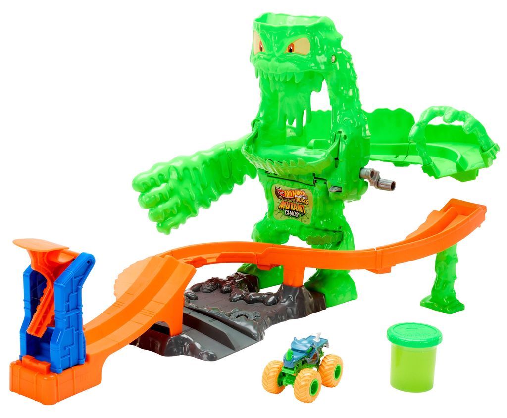 Hot Wheels Monster Trucks Mutant Monster Duell Spielset mit Produktbild 