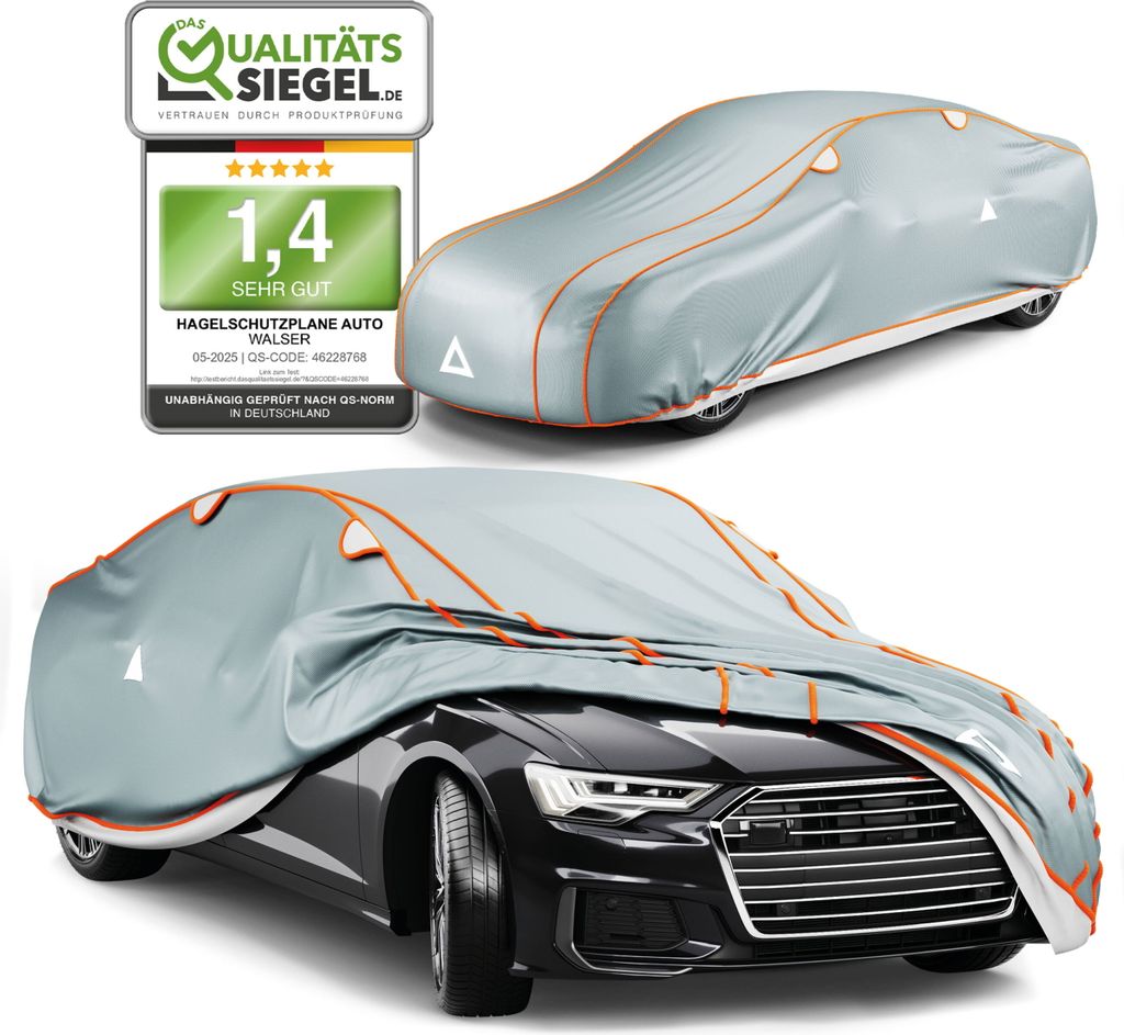 WALSER Hagelschutz Abdeckplane Auto, Auszeichnung * Auto Hagelschutzplane, e* Abdeckplane Auto Perma Protect Complete, Abdeckplane Auto, Autogarage...