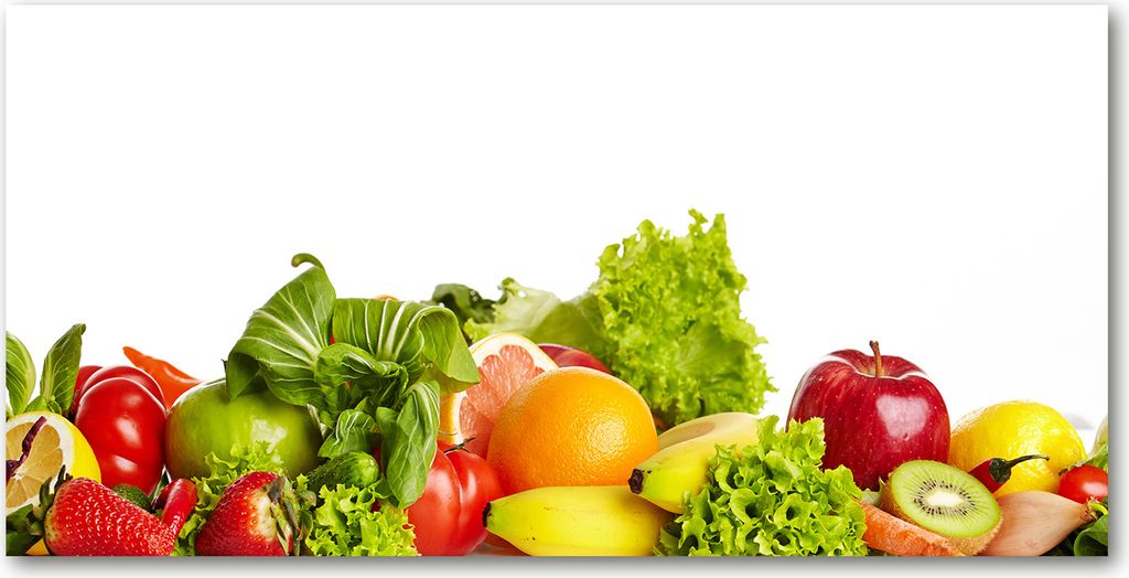 Tulup Leinwandbild - 140x70 cm - Wandkunst - Drucke auf Leinwand - Leinwanddruck - Essen & Getränke - Mehrfarbig - Obst Gemüse