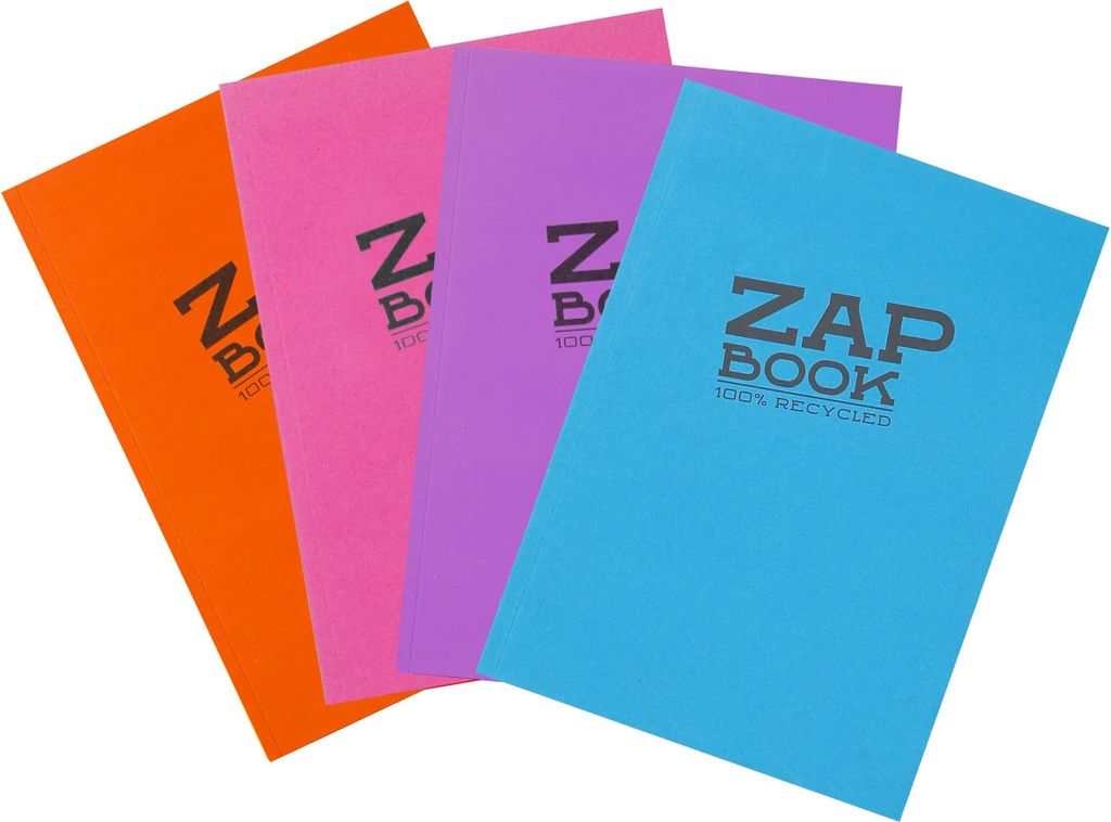 Clairefontaine 5x Zap Book, Skizzenbuch A6, geleimt, 160 Blatt 80g - 3357C