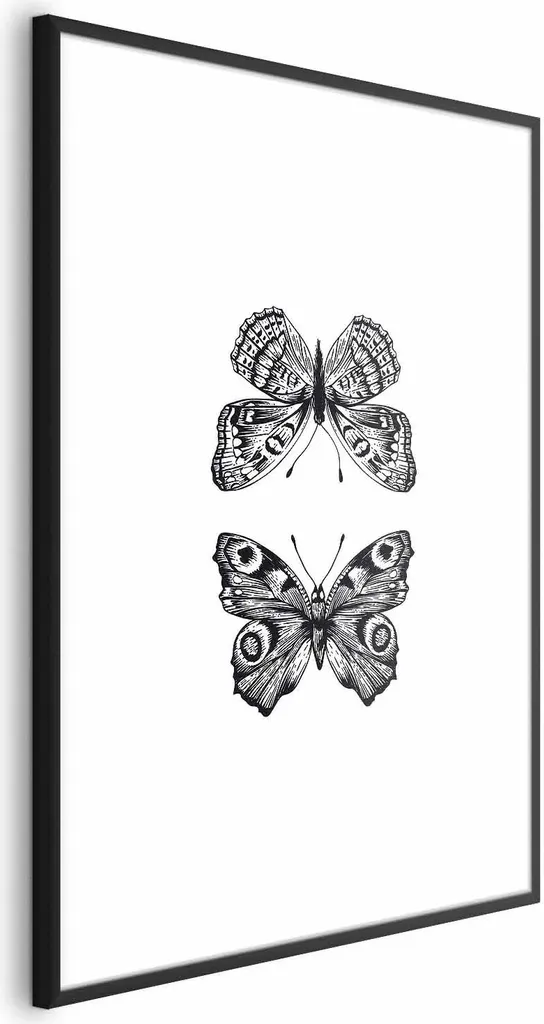 Poster Farfalle 60x90 cm: Arredo Parete con Cornice e Passpartout