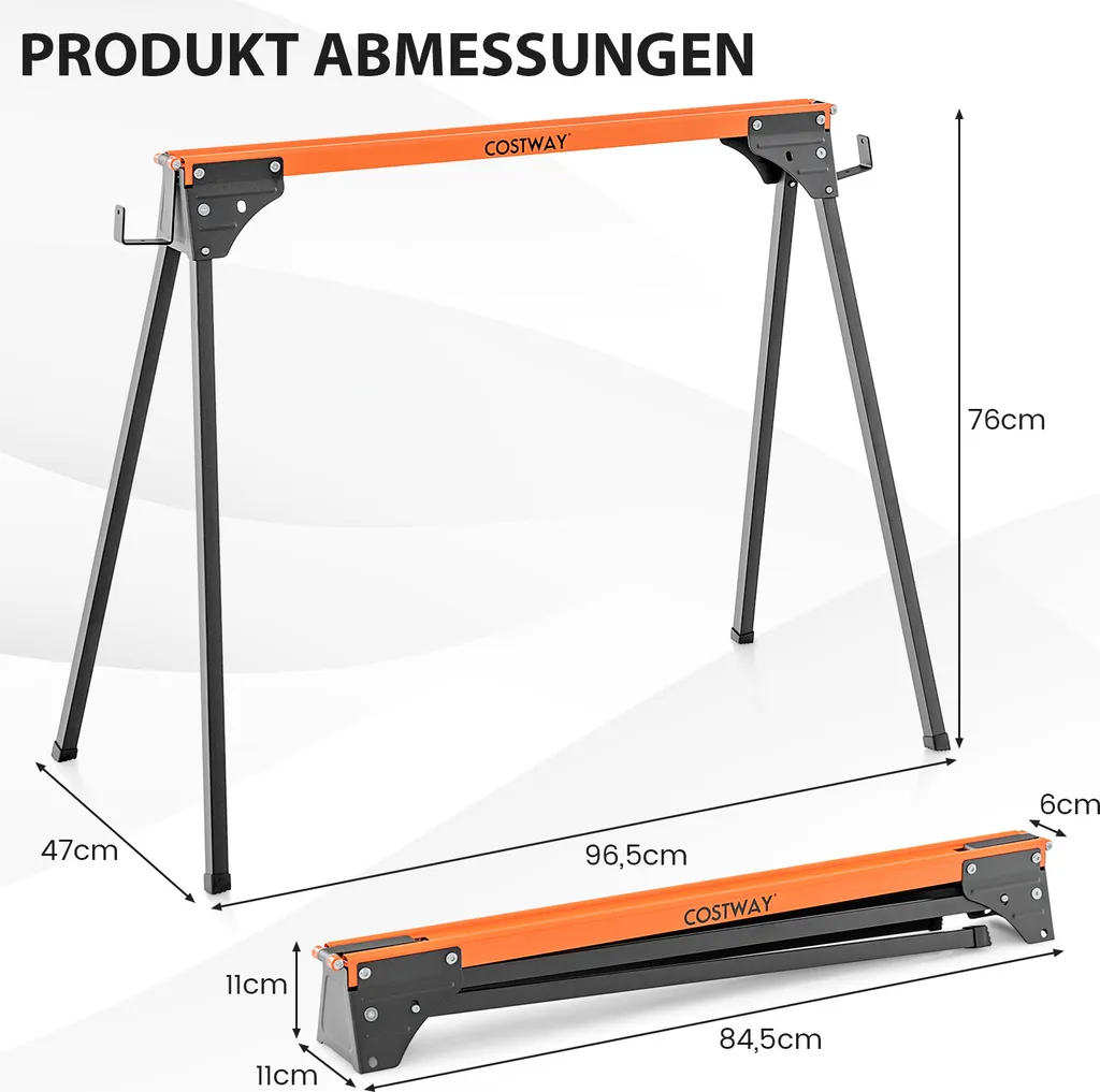Chevalet de Sciage Stable et Pliable pour Solution de Travail Gain de Place - 3