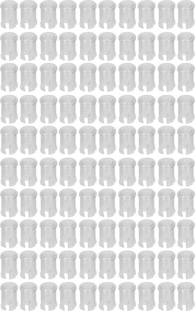 100 Stück Nylon-LED-Leuchtdioden Transparente Lampenabdeckungen Schutzabdeckung 5 mm