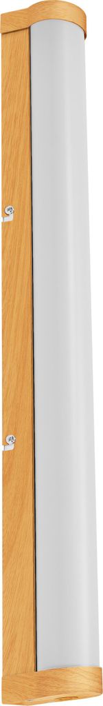 OSRAM ORBIS Tube LED-Spiegel-/Wandleuchte, gefrostetes Glas/Holzdekor, 12W, 1200lm, dimmbar, 3000/4000K über Wandschalter einstellbar, 60cm Durchm...