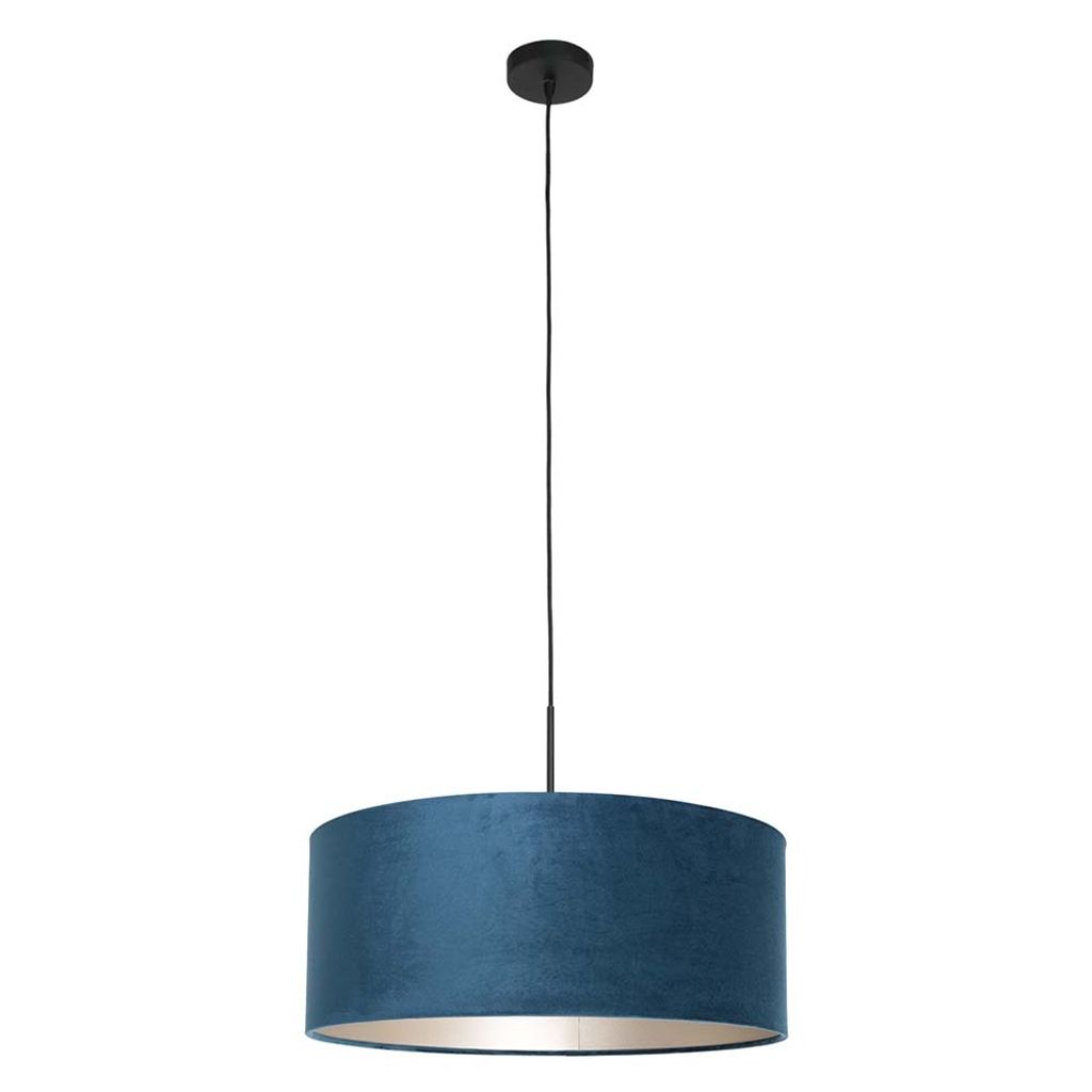 Steinhauer - hängeleuchte - Sparkled Light - blau - metall veloursstoff - Ø 50cm - E27 - 8248ZW