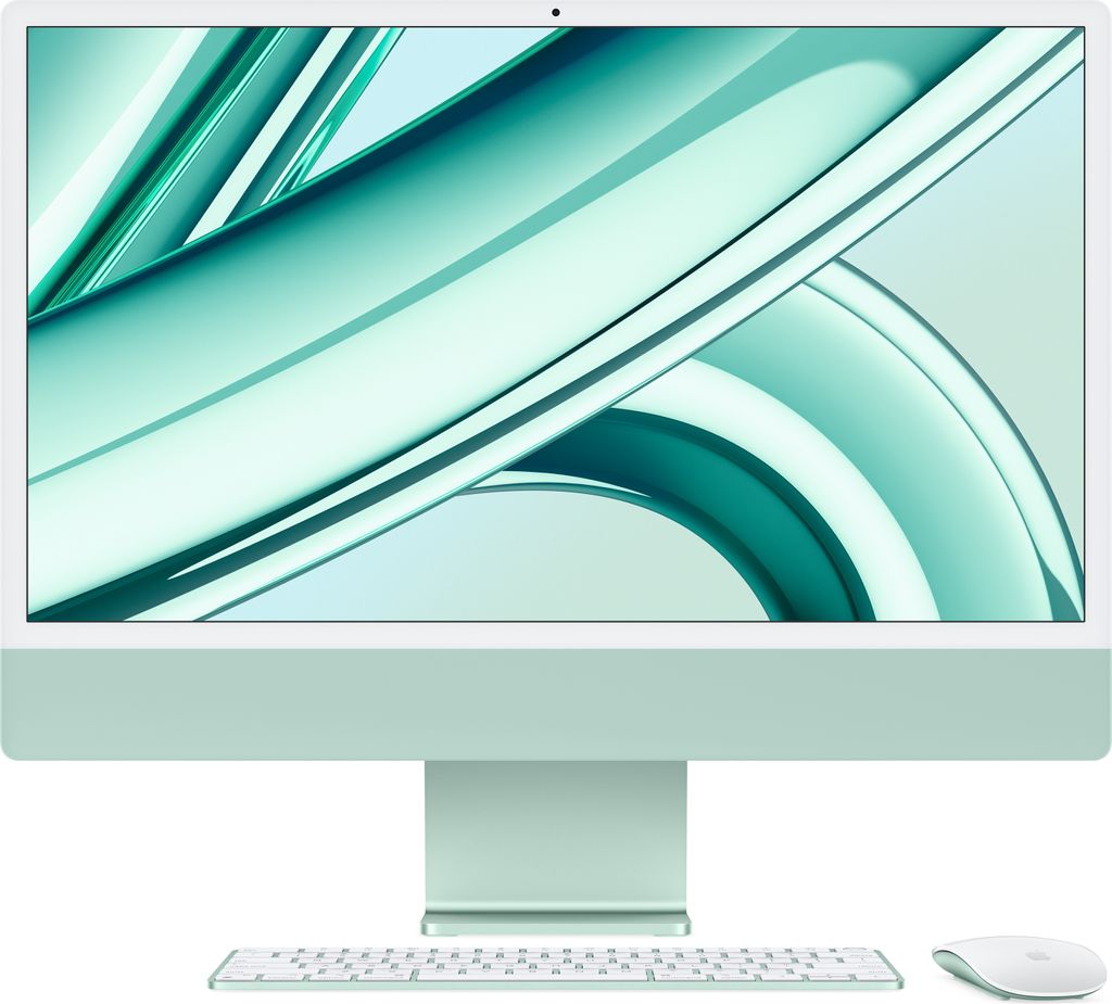 Apple iMac 61cm(24‘‘) M3 10-Core 256GB grün (MQRN3D/A) Produktbild 