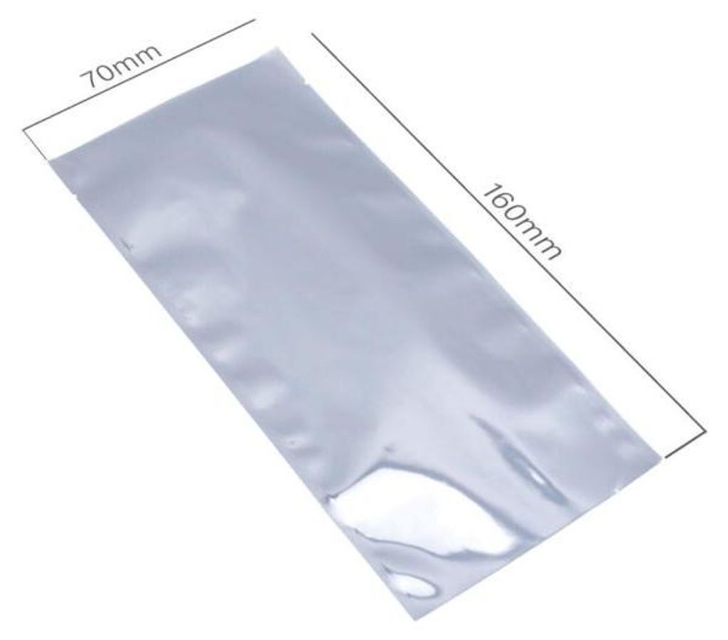 PACKIVO ESD Beutel antistatische Tüten - 70mm x 160mm - 10 Stück, Silber