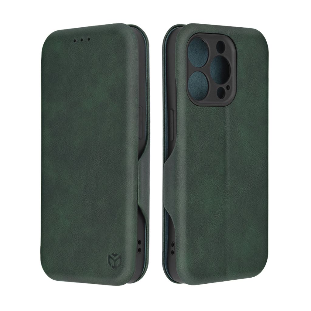 Techsuit Safe+ Book Wallet Klapphülle für Apple iPhone 14 Pro - Dunkelgrün