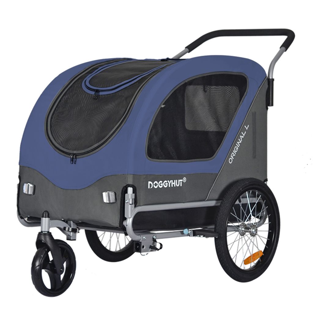 DOGGYHUT    Large Fahrradanhänger & Hundebuggy 2 in 1 für Produktbild 
