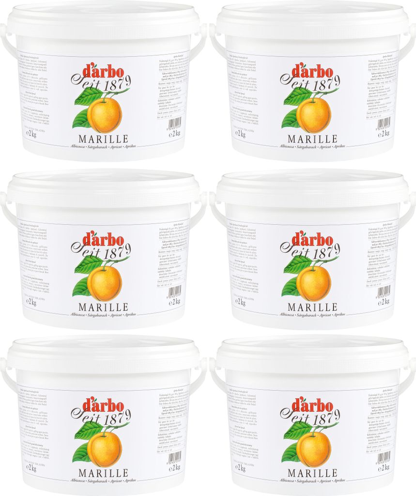 Food-United FRUCHTAUFSTRICH APRIKOSE MARILLE 6x 2 kg Eimer von Darbo