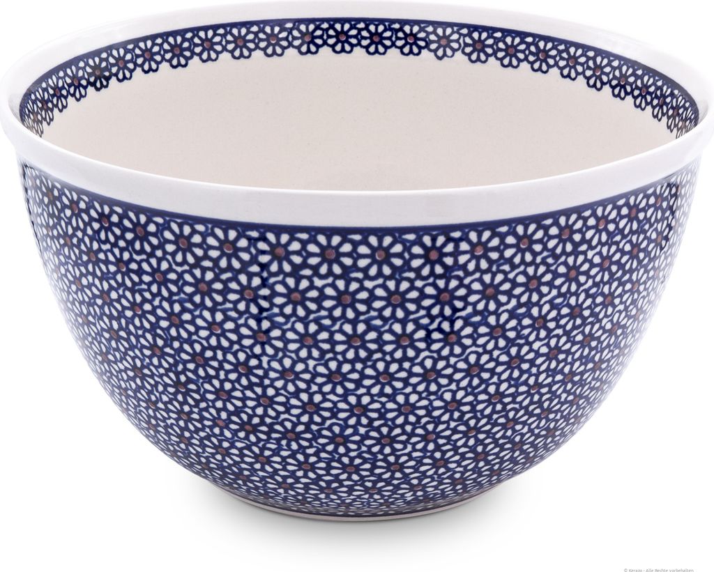 Original Bunzlauer Keramik 4,5 Liter Schüssel Schale XL Ø26,3 cm Salatschüssel Suppenschüssel Beilagenschüssel Obstschale Rührschüssel [Form...