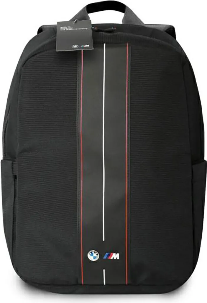 Sac à dos BMW 16" en Nylon résistant avec détails rouges sportifs
