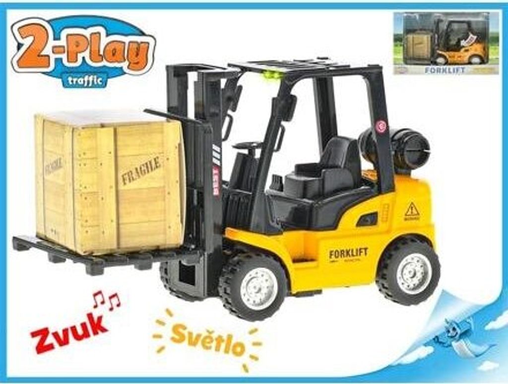 Vysokozdvižný vozík 14cm kovový 2-play Reverse se světlem a Obrázek produktu 