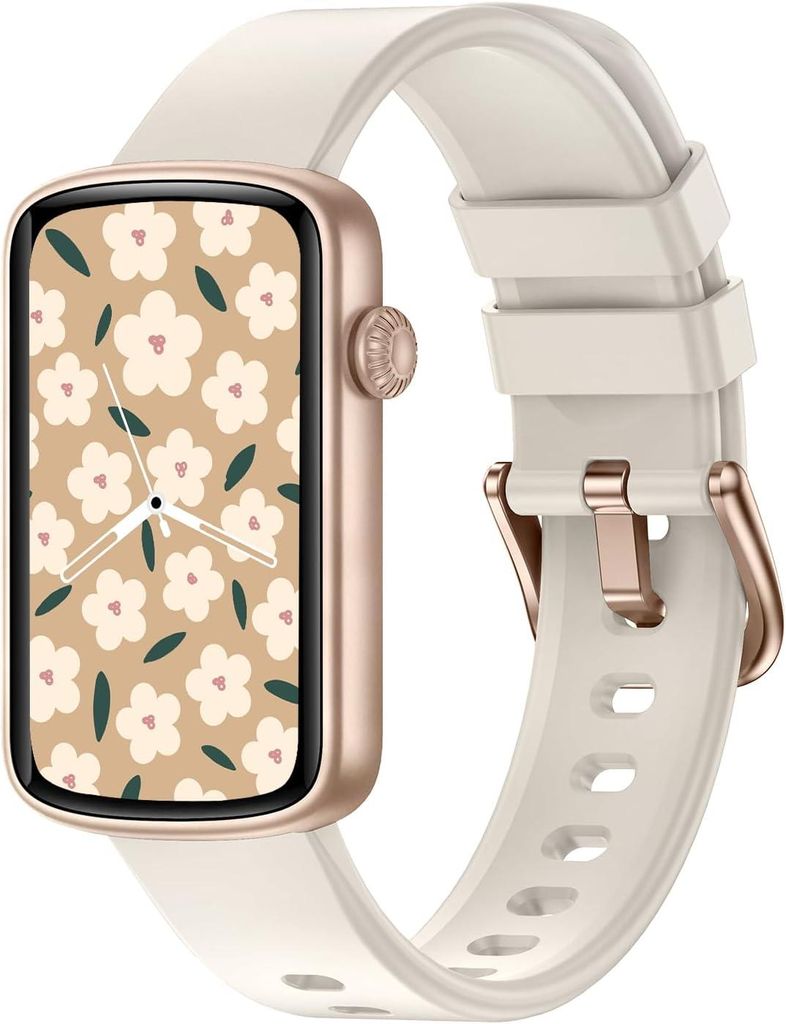 Elegante Damen Smartwatch Fitness Tracker mit 24 Sportmodi, Herzfrequenz & SpO2, Schlafmonitor, Benachrichtigungen, IP68 Wasserdicht