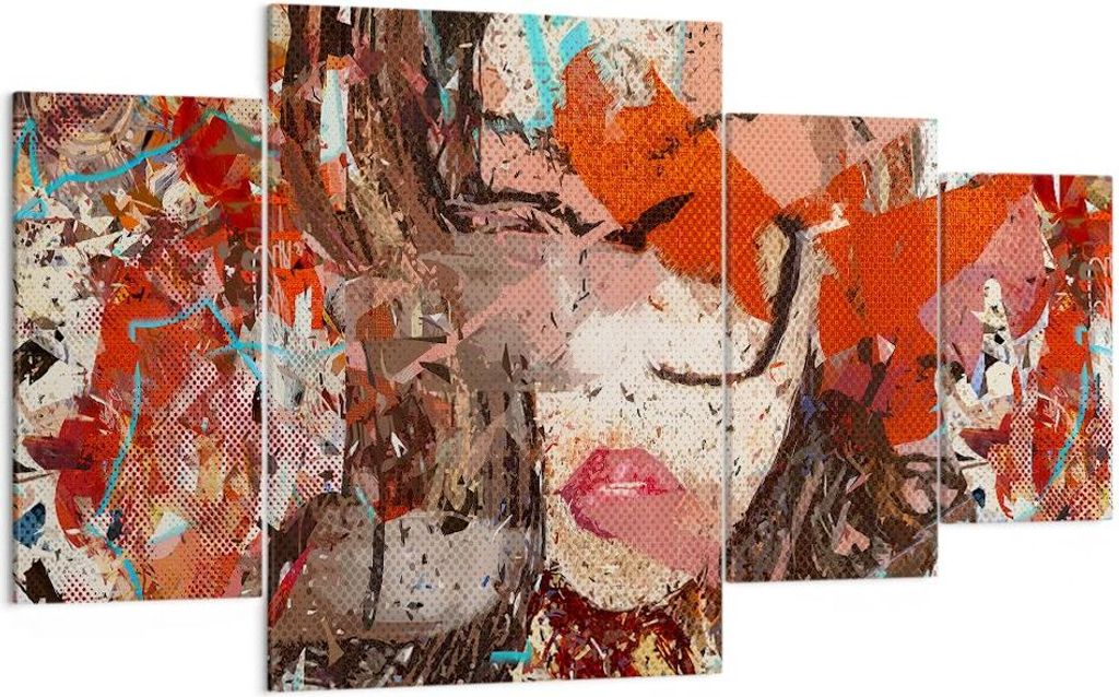 Bild auf Leinwand - Leinwandbild - Abstraktion modern - 160x90cm - Wand Bild - Wanddeko - Leinwanddruck - Bilder - Kunstdruck - Wanddekoration - Le...