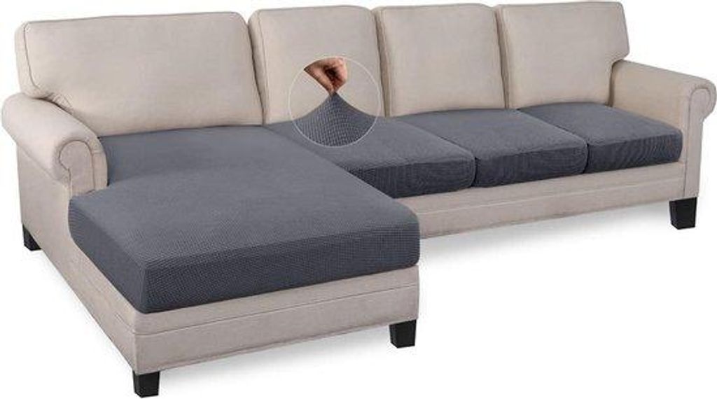 Famanu 3-Sitzer L-förmige Sofa-Hülle mit Chaiselongue - Produktbild 