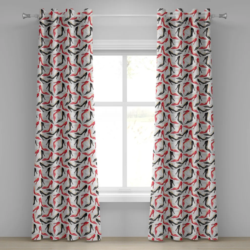 Tenda ABAKUHAUS Fashion - 2 Pannelli 140x175cm Scarpe Tacco a Spillo