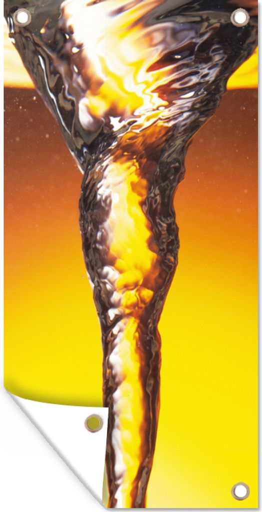 MuchoWow 40x80 cm Outdoor-Poster Gartendeko Sichtschutz Garten Poster für den Garten Ein Strudel in farbigem Wasser
