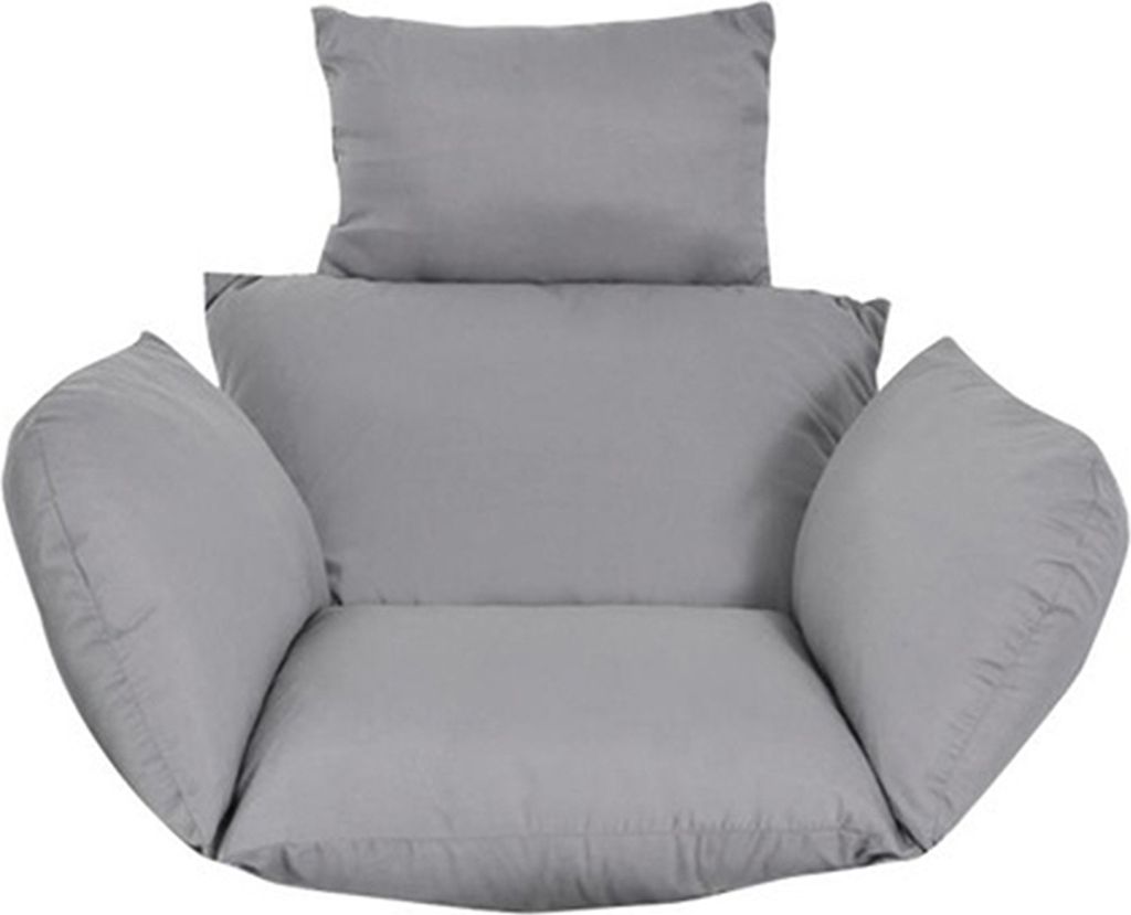 Eierstuhlkissen, Schaukelstuhlkissen mit Kopfstütze, waschbares Hängekorb-Sitzkissen, Ersatz für den Eierstuhl auf der Terrasse und im Garten