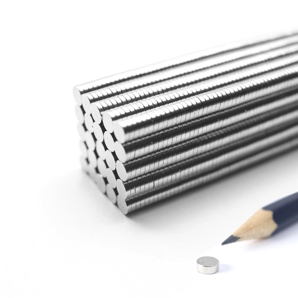 PACKIVO Neodym Magnete Extra Stark, Schiebenmagnet - 4 x 1 mm, 100