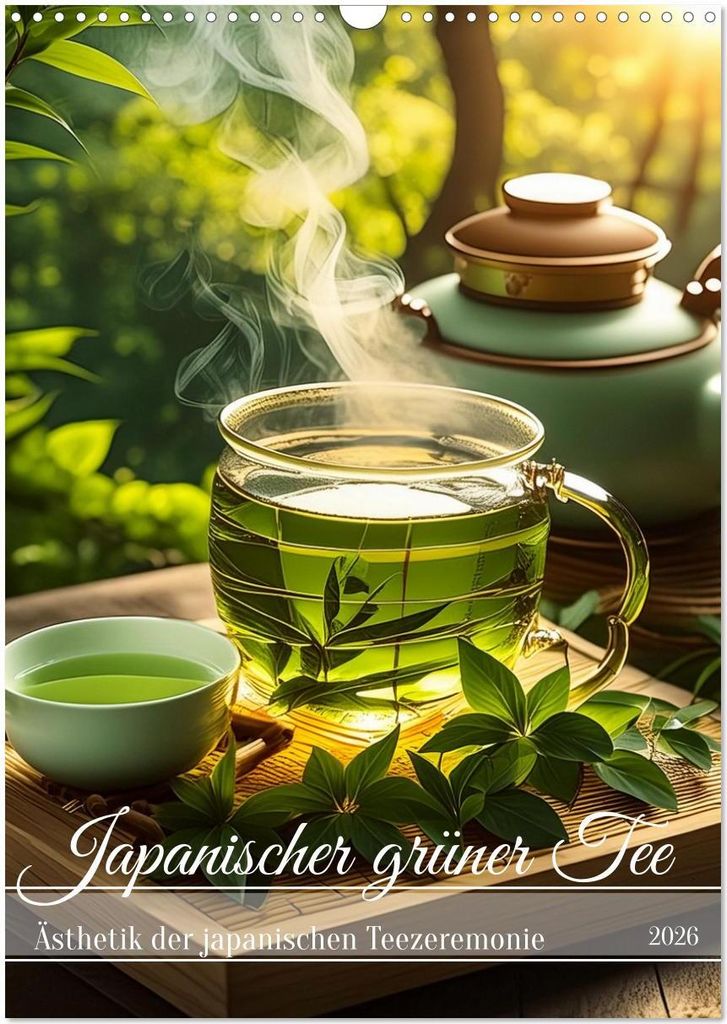 Japanischer grüner Tee (Wandkalender 2026 DIN A3 hoch), CALVENDO Monatskalender