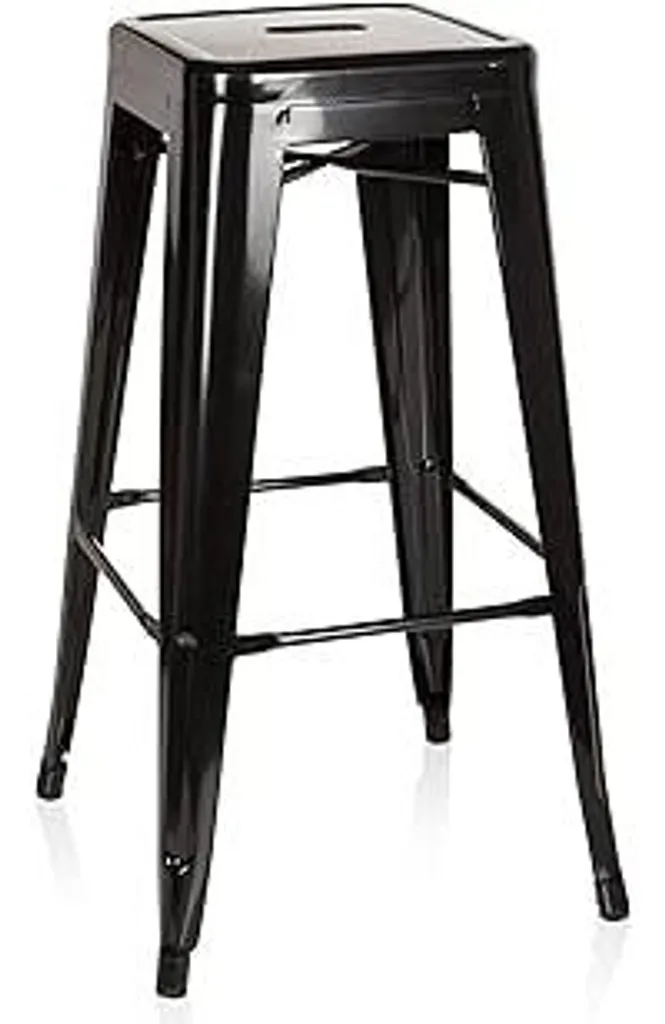 Sgabello Alto Nero Metallo VANTAGGIO HIGH hjh OFFICE 645010 Offerta